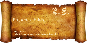 Majoros Edda névjegykártya